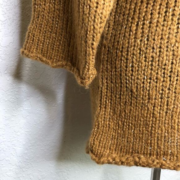 Ichi caramel golden brown v neck alpaca blend sweater size Extra Small XS - Picture 5 of 16